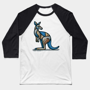 Pop art kangaroo illustration. cubism illustration of a kangaroo Baseball T-Shirt